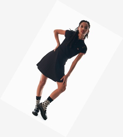 Fred Perry Amy Winehouse Foundation Knitted Shirt Pleteniny Damske Čierne | 159763KOU