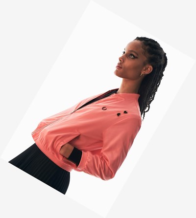 Fred Perry Amy Winehouse Foundation Satin Bomber Jacket Bundy Damske Koralove | 297438ZKP