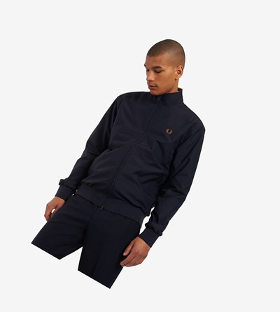 Fred Perry Brentham Jacket Bundy Panske Námornícka Modrá | 785013ENV