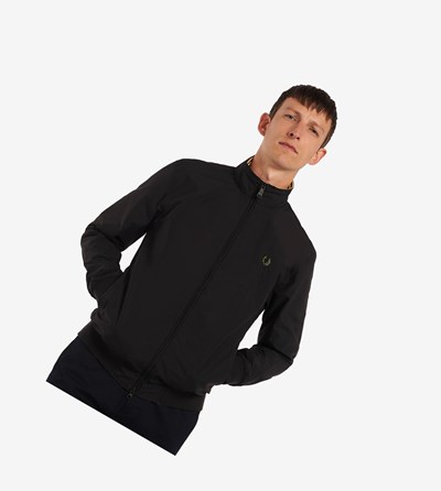 Fred Perry Brentham Jacket Bundy Panske Čierne | 952310PGB