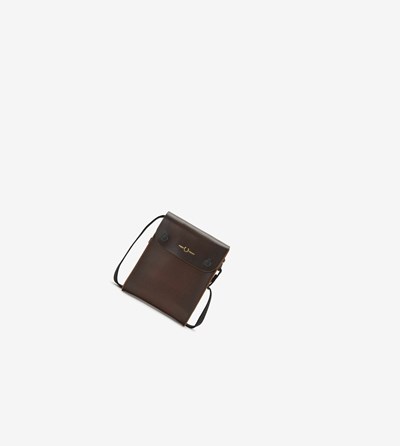 Fred Perry Burnished Kozene Pouch Tasky Panske Bordove | 064539BIK