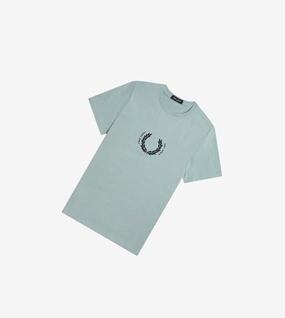 Fred Perry Circle Branding Tricko Panske Strieborne Modre | 173462EWL