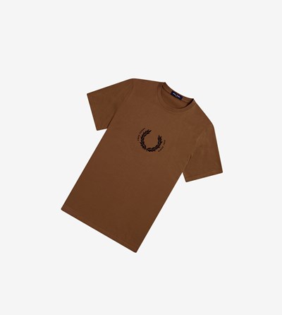 Fred Perry Circle Branding Tricko Panske Siva | 264918RMA