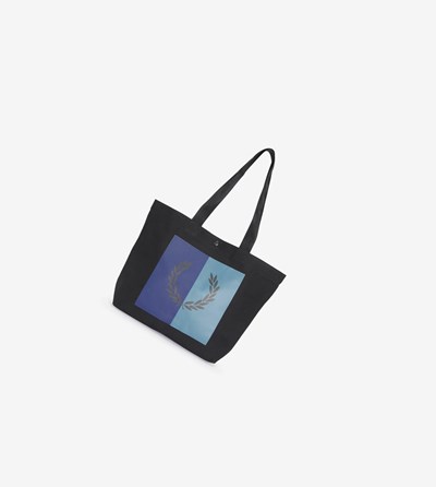Fred Perry Colour Block Grafika Tote Bag Tasky Panske Čierne | 079846VOY