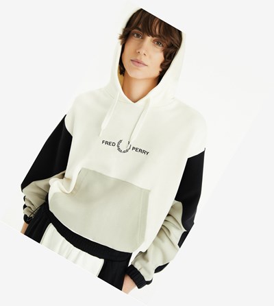 Fred Perry Colour Block S Kapucňou Mikiny Damske Čierne | 523967SYU