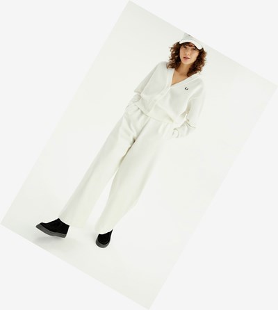 Fred Perry Cropped Siroke Topanky Leg Trousers Nohavice Damske Biele | 284579AOT