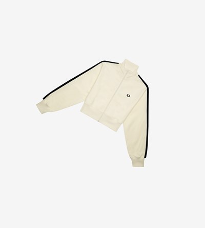 Fred Perry Cropped Taped Tracking Jackets Bundy Damske Čierne | 853607EHC