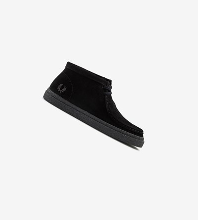 Fred Perry Dawson Stredne Cizmy Damske Čierne | 687519ZVX