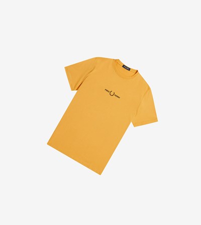 Fred Perry Embroidered Tricko Panske Biele | 780194NLP
