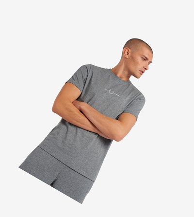Fred Perry Embroidered Tricko Panske Siva | 586312VWH