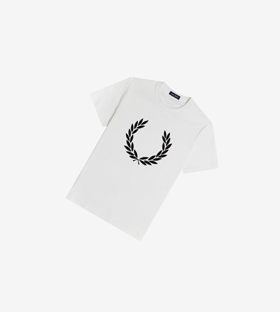 Fred Perry Flock Laurel Wreath Tricko Panske Biele | 674801TSX