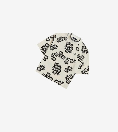 Fred Perry Floral Print Tricko & Topy Damske Biele | 194308AJX