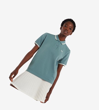 Fred Perry G3600 Polokosele Damske Siva Modre Biele | 583629WXN