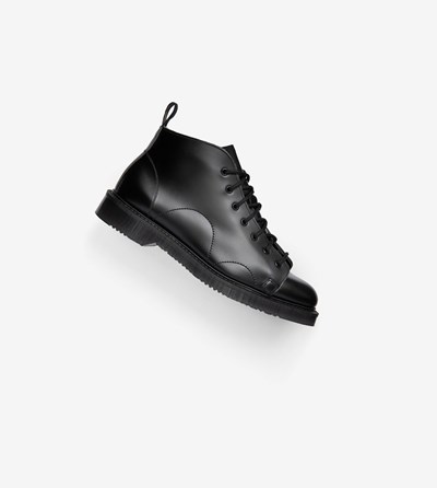 Fred Perry George CoxLeather Monkey Boots Cizmy Panske Čierne | 845206TRL