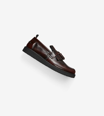 Fred Perry George CoxTassel Loafer Mokasiny Damske Bordove | 526914HFK