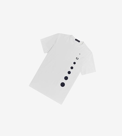 Fred Perry Gradient Dot Tricko Panske Biele | 053947WME
