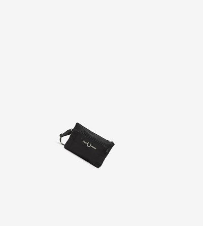 Fred Perry Grafika Tape Sacoche Bag Tasky Panske Čierne | 436782SZW