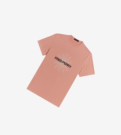 Fred Perry Grafika Tricko Panske Ruzove Koralove | 489715QOZ