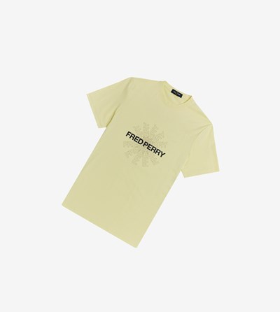Fred Perry Grafika Tricko Panske Žlté | 156370QPR