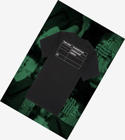 Fred Perry Hamburg Ringer Tricko Panske Čierne | 098542ANU