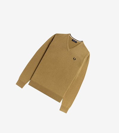 Fred Perry Klasické V Neck Jumper Pleteniny Panske Siva | 316894BEK