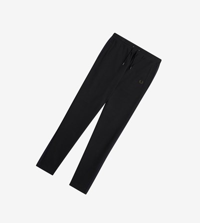 Fred Perry Knitted Taped Tracking Pants Nohavice Panske Čierne | 589031FWK