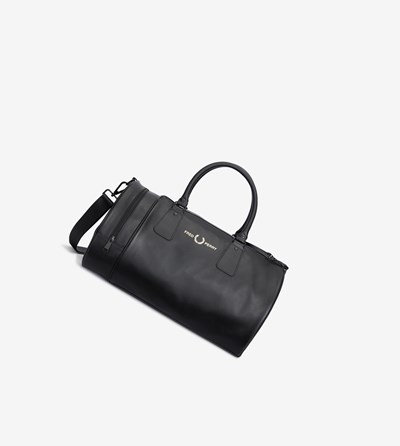 Fred Perry Kozene Barrel Bag Tasky Panske Čierne | 532784QDS