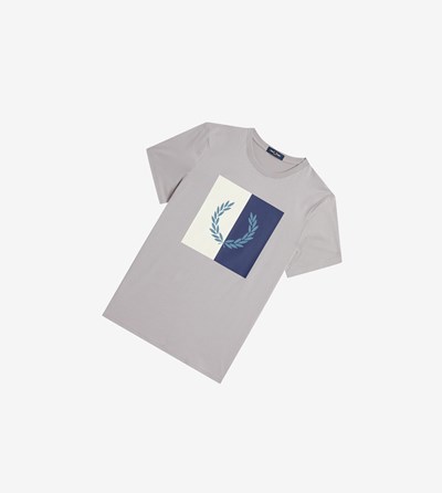Fred Perry Laurel Wreath Grafika Tricko Panske Biele | 938526UDM