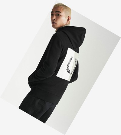 Fred Perry Laurel Wreath S Kapucňou Mikiny Panske Čierne | 501832RZT