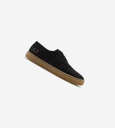 Fred Perry Linden Semišové Topánky Panske Čierne | 840215LHW