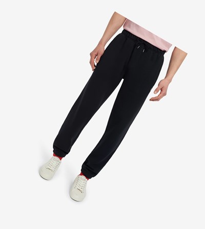 Fred Perry Loopback Teplaky Damske Čierne | 056847GUR