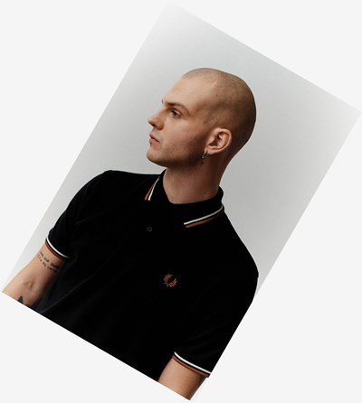 Fred Perry M12 Polokosele Panske Čierne | 260547XNI
