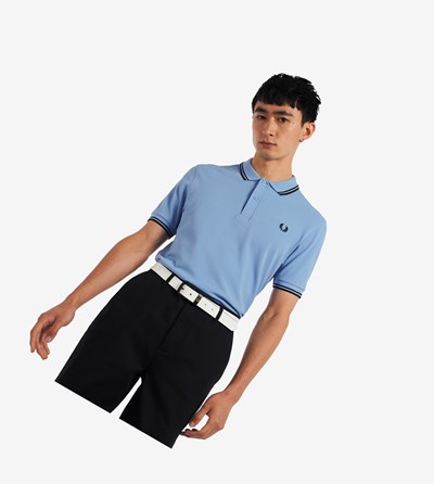 Fred Perry M3600 Polokosele Panske Modre Čierne | 183065CRA