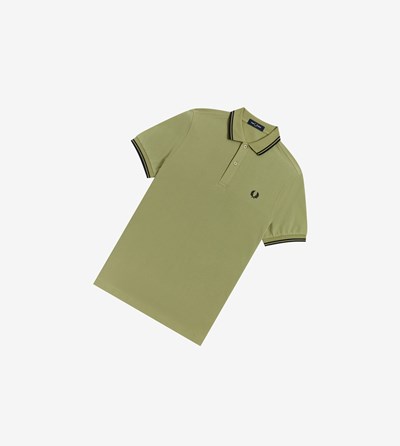 Fred Perry M3600 Polokosele Panske Olivovo Zelená Zelene Námornícka Modrá | 290847TVP