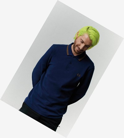 Fred Perry M3636 Polokosele Panske Námornícka Modrá Siva Siva | 120983LIP