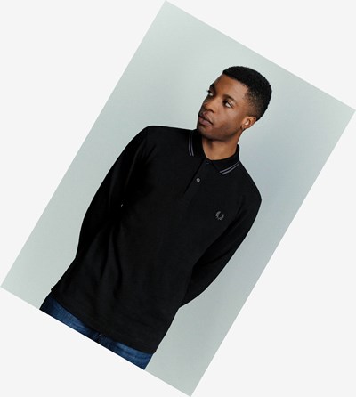 Fred Perry M3636 Polokosele Panske Námornícka Modrá Siva Siva | 601952TPW