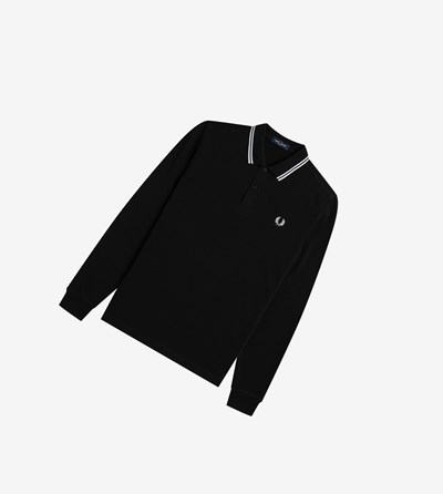 Fred Perry M3636 Polokosele Panske Čierne Biele | 172530ZLT