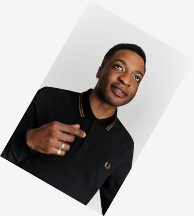 Fred Perry M3636 Polokosele Panske Čierne Siva Siva | 827615GWZ