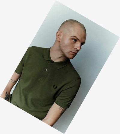 Fred Perry M6000 Polokosele Panske Zelene Čierne | 092631HFY