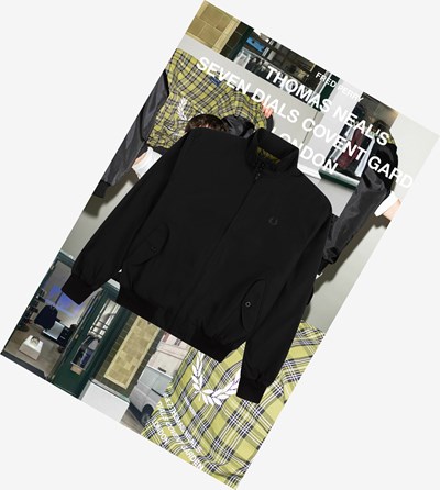 Fred Perry Made In England London Harrington Jacket Bundy Panske Čierne | 812473IOF