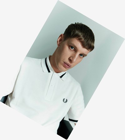 Fred Perry Made In England M2 Polokosele Panske Biele Čierne | 372685YNV