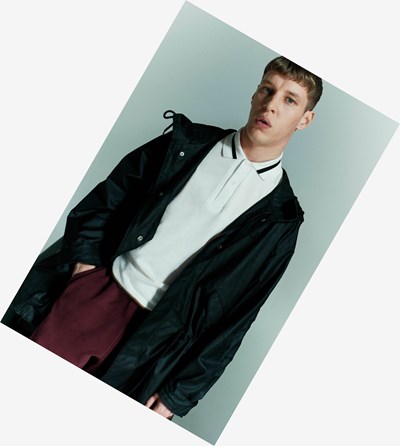 Fred Perry Made In England Waxed Bavlnene Parka Bundy Panske Čierne | 276310FCG