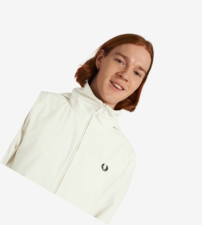 Fred Perry Patch Pocket Zip Through Jacket Bundy Panske Biele | 502648IES