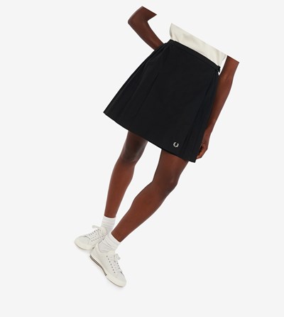 Fred Perry Pleated Tenisove Skirt Sukne Damske Čierne | 423569DZV