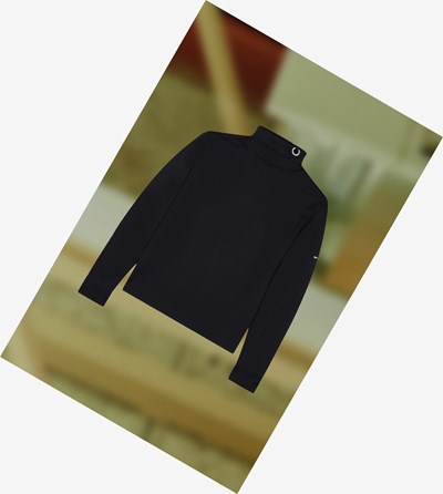Fred Perry Raf SimonsLaurel Wreath Detail Roll Neck Top Tricko Panske Čierne | 593016JTC