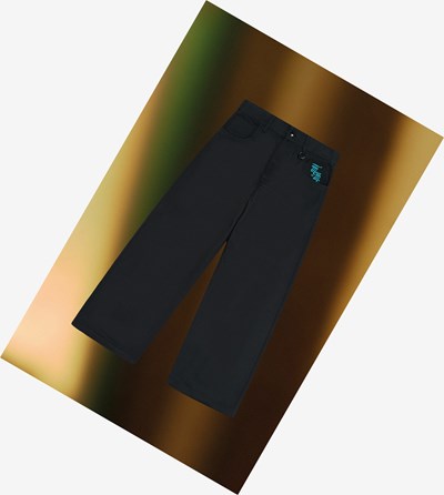 Fred Perry Raf Simons Brushed Denim Nohavice Panske Čierne | 719385HSR