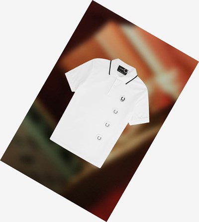 Fred Perry Raf Simons Patch Detail Polokosele Panske Biele | 450931MYB