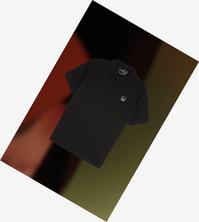 Fred Perry Raf Simons Slim Fit Polokosele Panske Čierne | 937451QYR