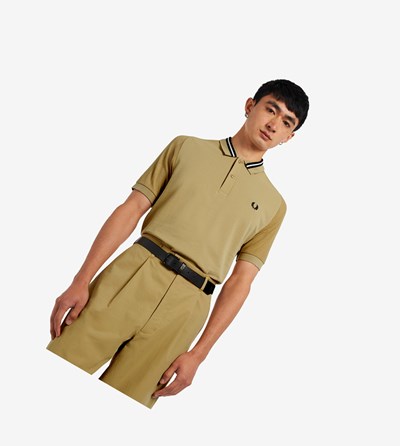Fred Perry Raglan Sleeve Polokosele Panske Hnede | 327041EWR