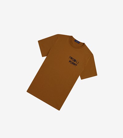 Fred Perry Raised Grafika Tricko Panske Siva | 296341FVI